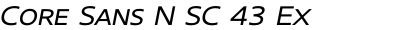 Core Sans N SC 43 Ex Regular Italic
